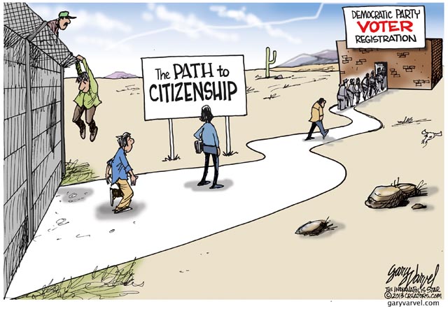 Resultado de imagen para cartoons democrat immigration