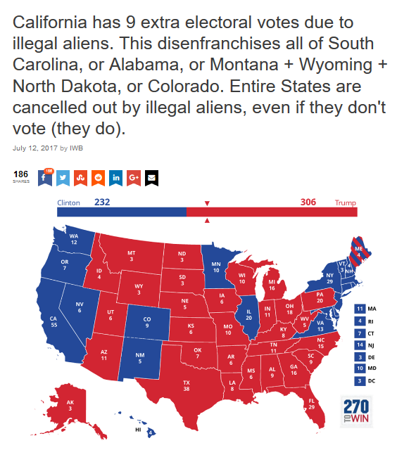 Illegal Aliens Give California NINE Extra Electoral Votes