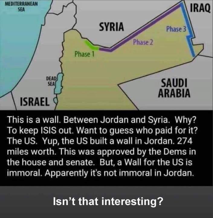 The Wall Between Jordan and Syria